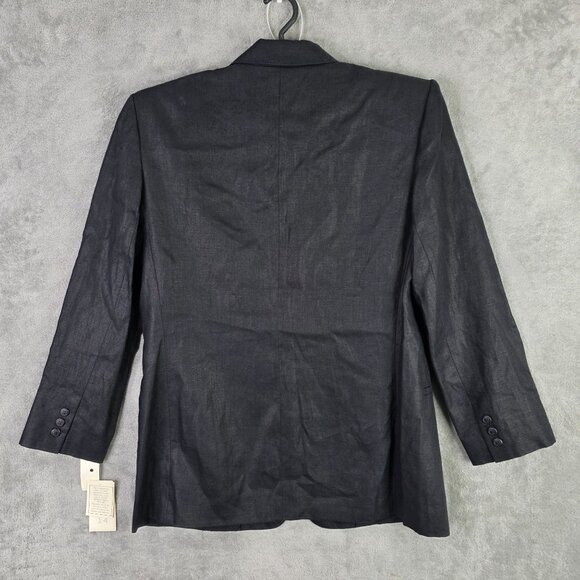 Womens Preston & York Black 100% Linen Blazer Jacket Single Button Size 14 - Picture 6 of 9